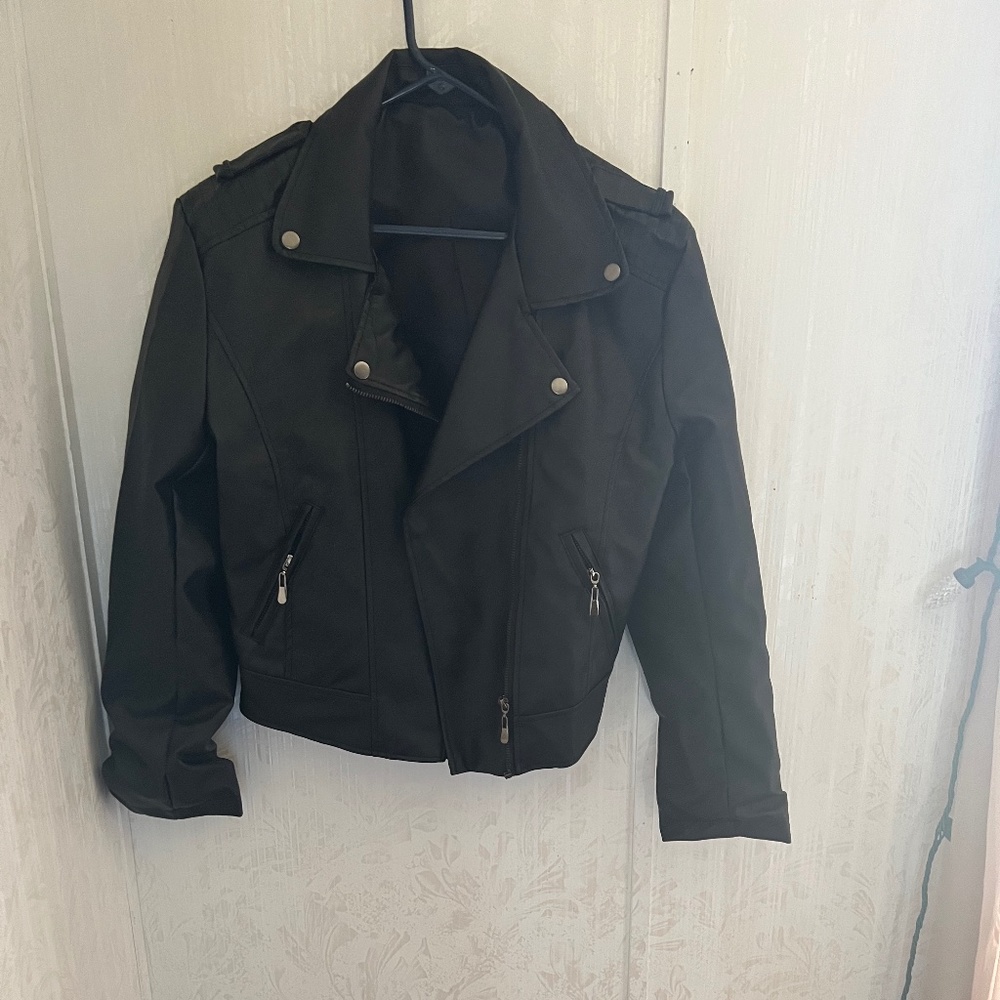 Faux leather jacket